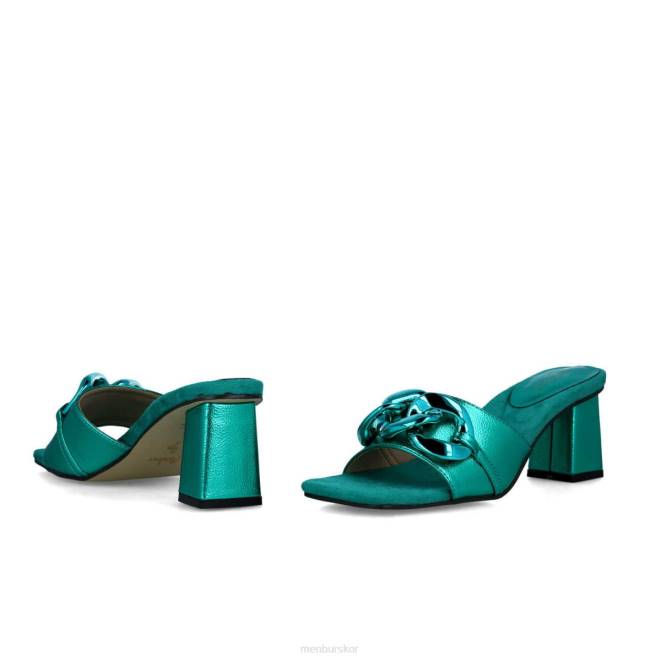 Menbur kvinnor grön meliade högklackat 608J3938