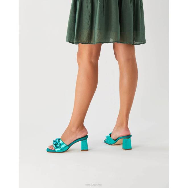Menbur kvinnor grön meliade högklackat 608J3938