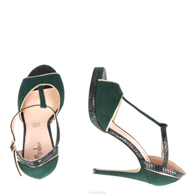 Menbur kvinnor grön strigara högklackat 608J4335