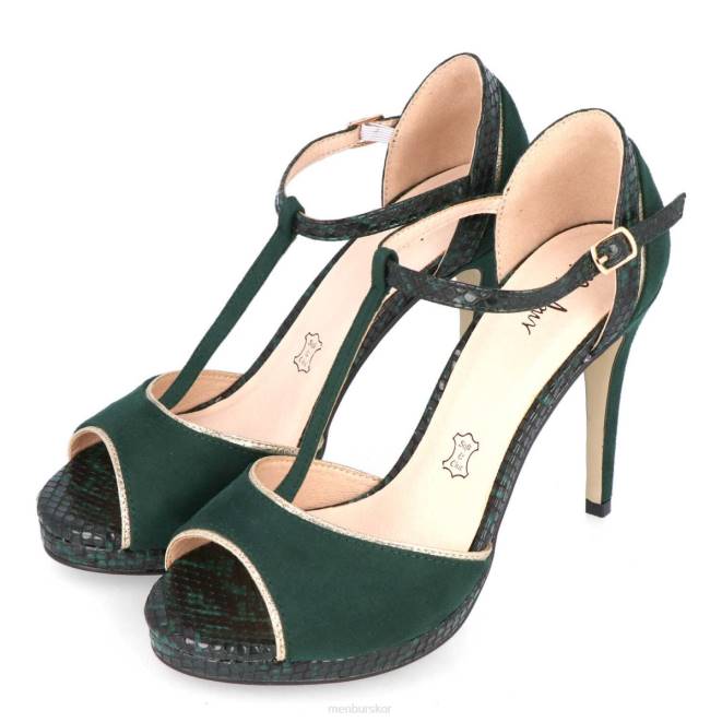 Menbur kvinnor grön strigara högklackat 608J4335