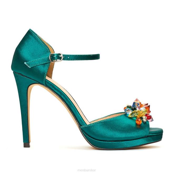 Menbur kvinnor grön tellina högklackat 608J5206