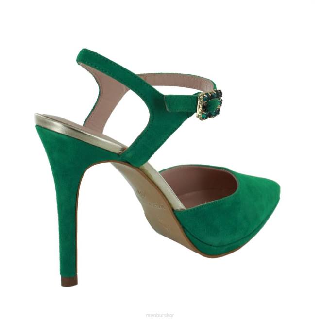 Menbur kvinnor grön uggiate högklackat 608J4266