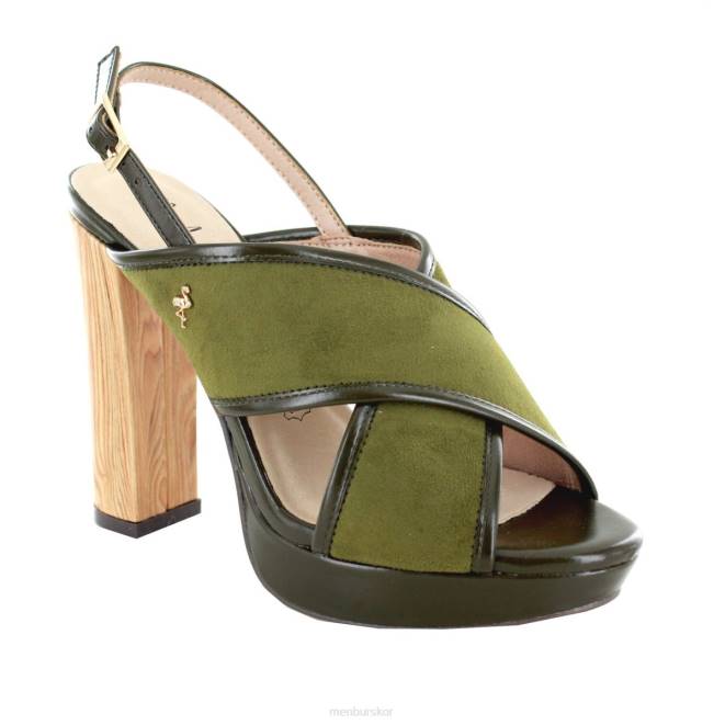 Menbur kvinnor grön voltois högklackat 608J910