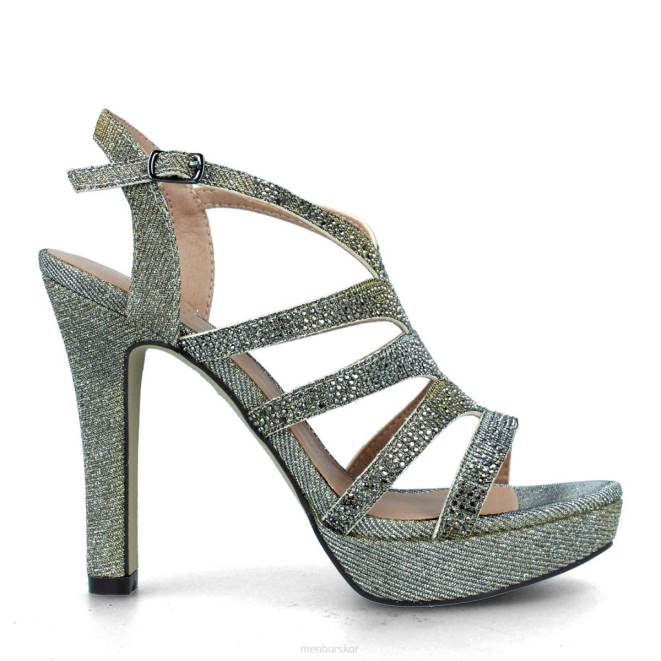 Menbur kvinnor grå nagliati högklackat 608J923