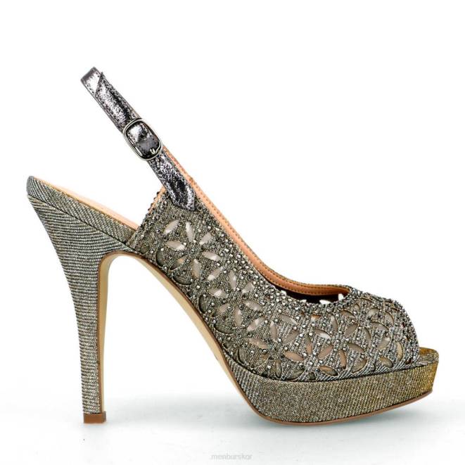 Menbur kvinnor grå spora högklackat 608J890