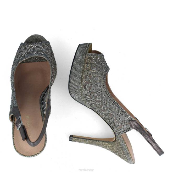 Menbur kvinnor grå spora högklackat 608J890