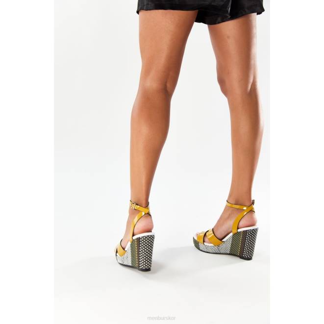 Menbur kvinnor gul borgoforte högklackat 608J864