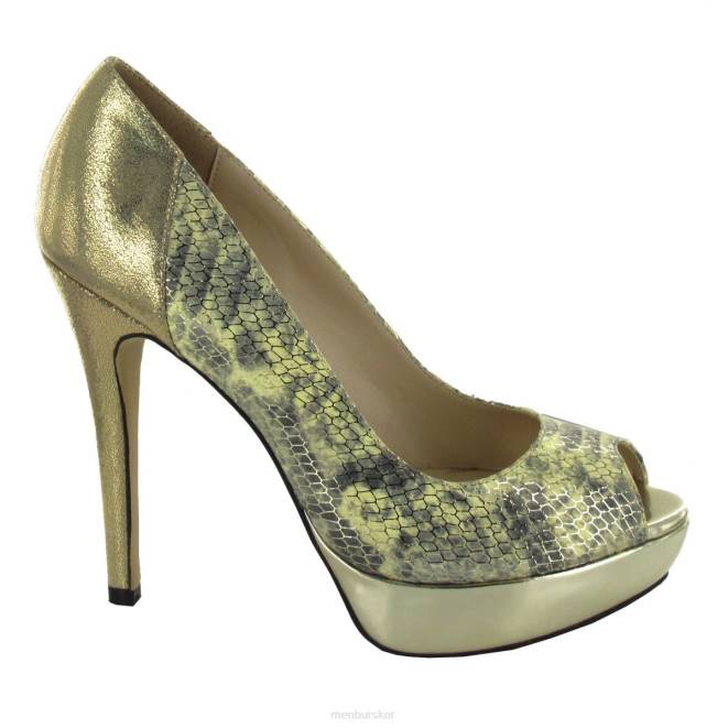 Menbur kvinnor gul dollar 2 högklackat 608J1164