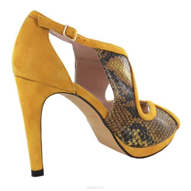 Menbur kvinnor gul valla högklackat 608J5264