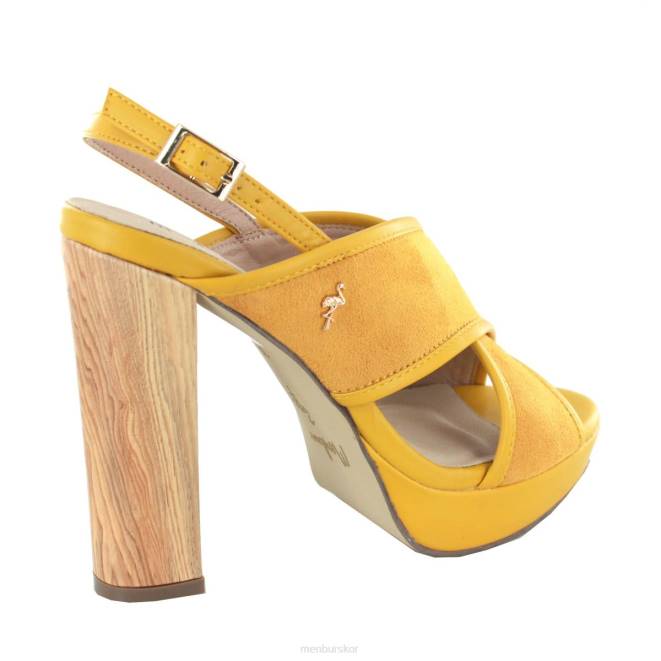 Menbur kvinnor gul voltois högklackat 608J4131