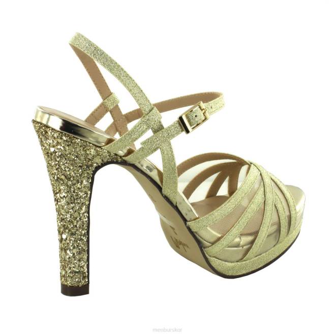 Menbur kvinnor guld adern högklackat 608J1378