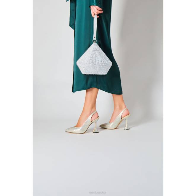 Menbur kvinnor guld aguamarina högklackat 608J3902