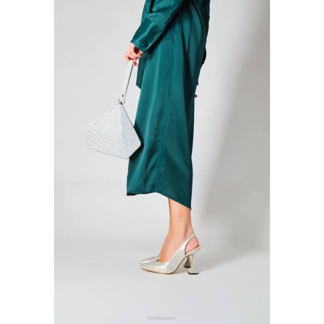 Menbur kvinnor guld aguamarina högklackat 608J3902