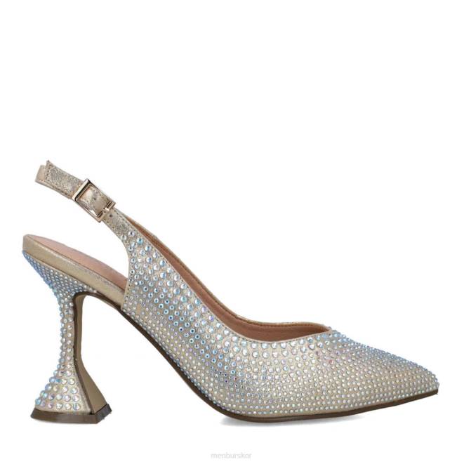 Menbur kvinnor guld aguamarina högklackat 608J3902