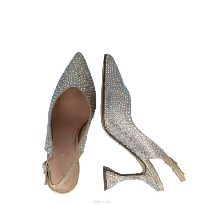 Menbur kvinnor guld aguamarina högklackat 608J3902