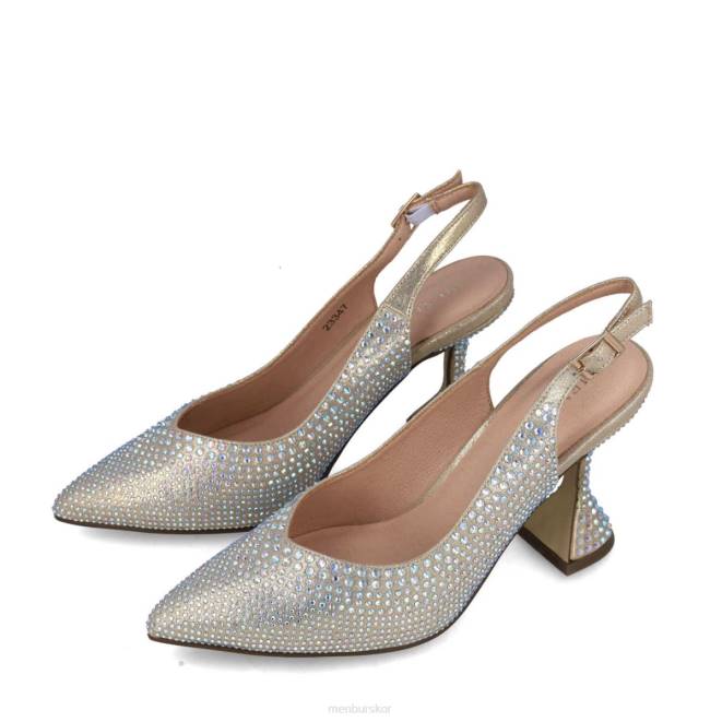 Menbur kvinnor guld aguamarina högklackat 608J3902