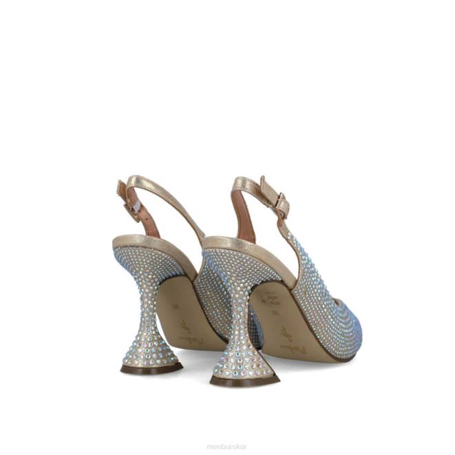 Menbur kvinnor guld aguamarina högklackat 608J3902