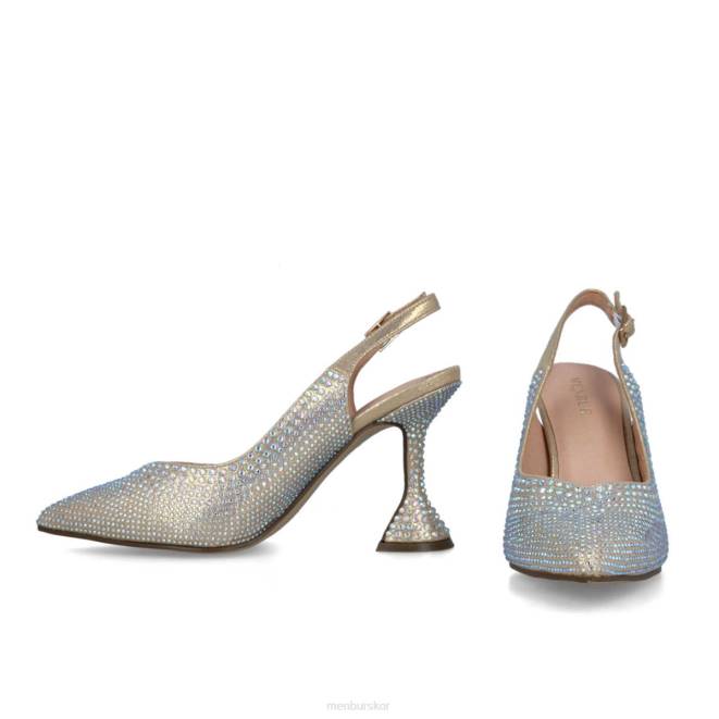 Menbur kvinnor guld aguamarina högklackat 608J3902