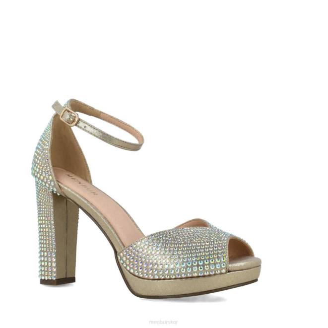 Menbur kvinnor guld aguamarina högklackat 608J798