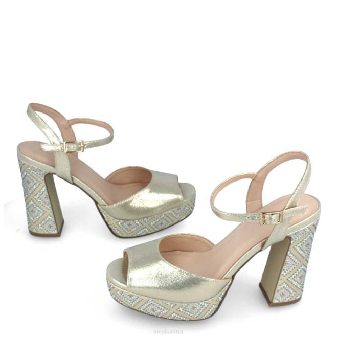 Menbur kvinnor guld albaredo högklackat 608J4048