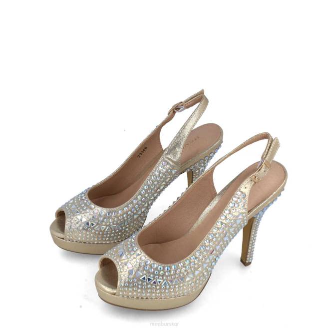 Menbur kvinnor guld axinita högklackat 608J793