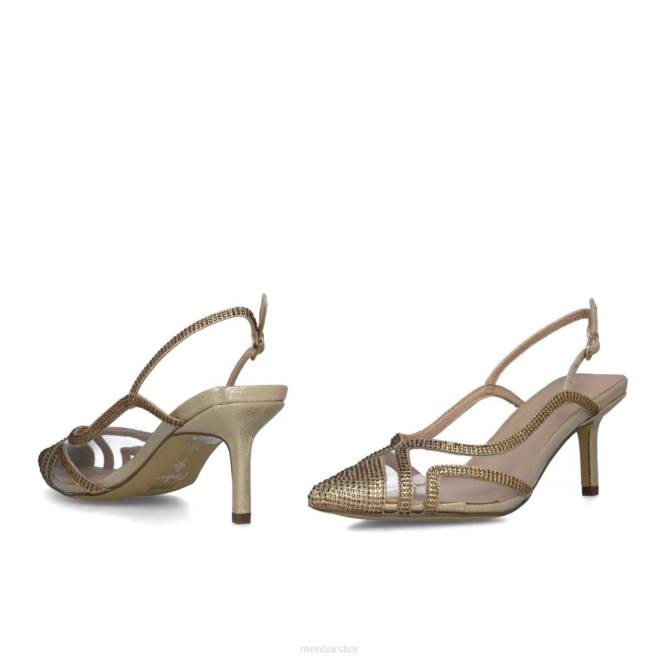 Menbur kvinnor guld carina högklackat 608J745