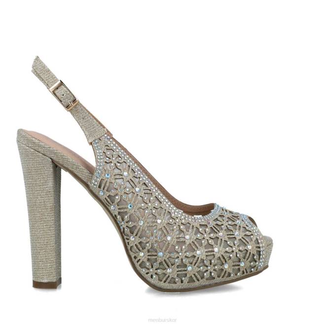 Menbur kvinnor guld carite högklackat 608J4926