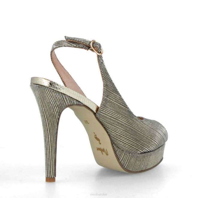 Menbur kvinnor guld cerruti högklackat 608J1477