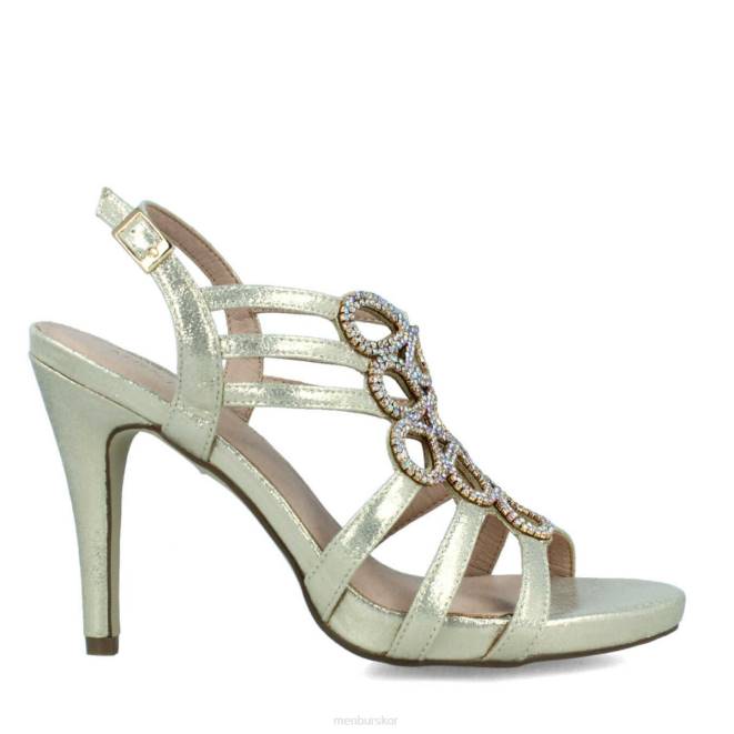 Menbur kvinnor guld fuori högklackat 608J1452