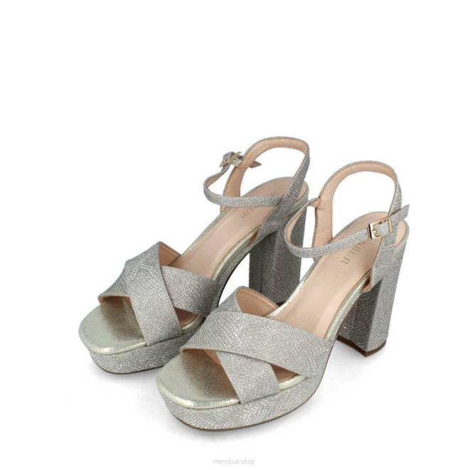 Menbur kvinnor guld mulecetto högklackat 608J4050