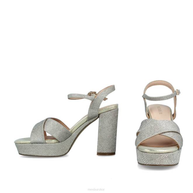 Menbur kvinnor guld mulecetto högklackat 608J4050