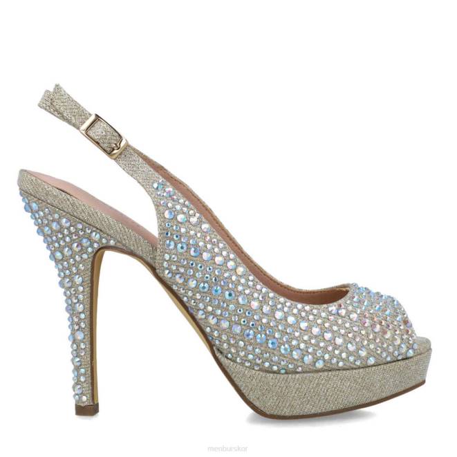 Menbur kvinnor guld nete högklackat 608J830