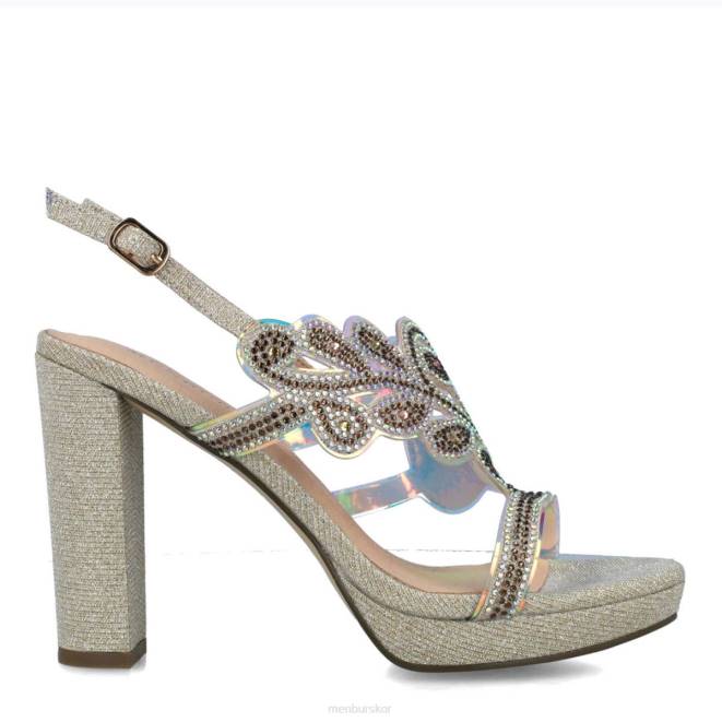 Menbur kvinnor guld obsidiana högklackat 608J800