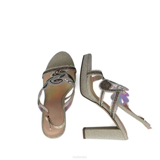 Menbur kvinnor guld obsidiana högklackat 608J800