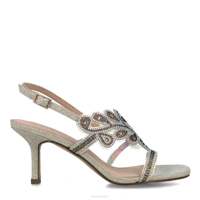 Menbur kvinnor guld obsidiana högklackat 608J811