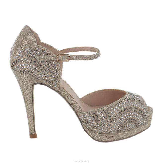 Menbur kvinnor guld stanga högklackat 608J4313