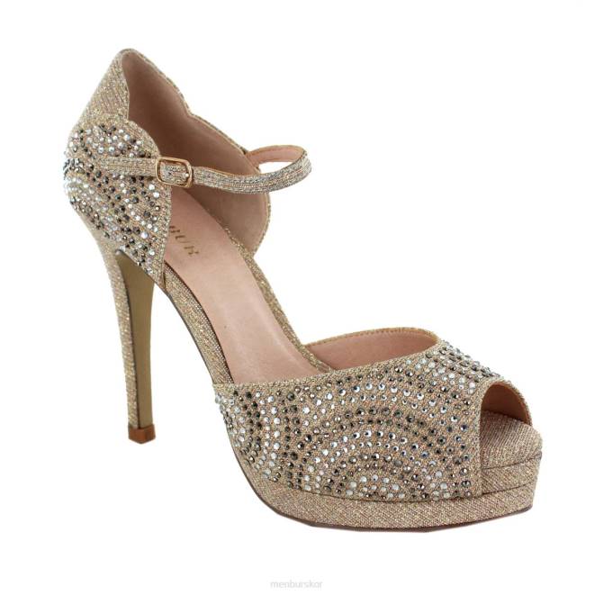 Menbur kvinnor guld stanga högklackat 608J4313