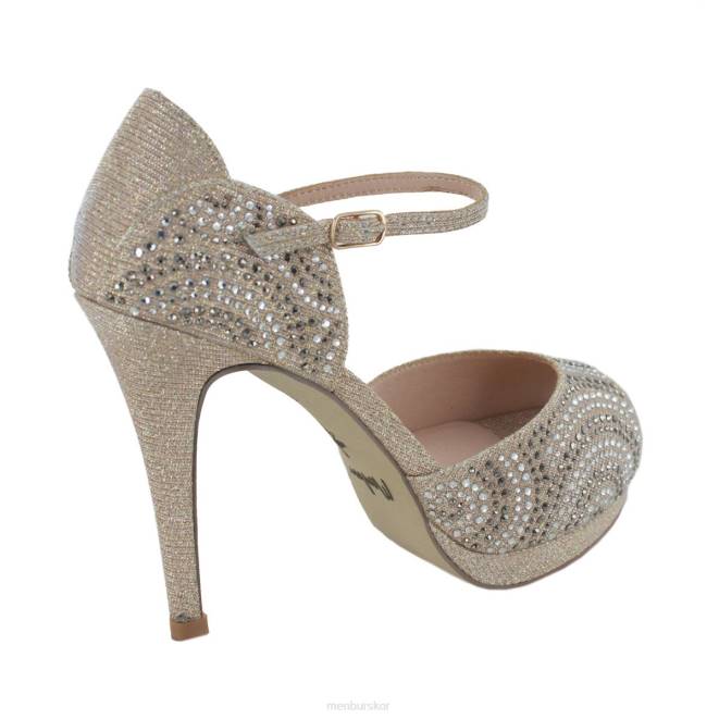 Menbur kvinnor guld stanga högklackat 608J4313