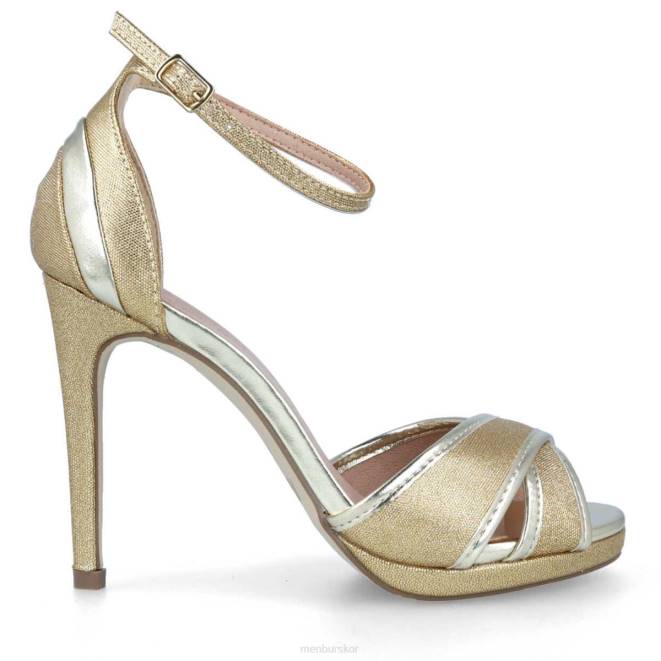 Menbur kvinnor guld valturva högklackat 608J955