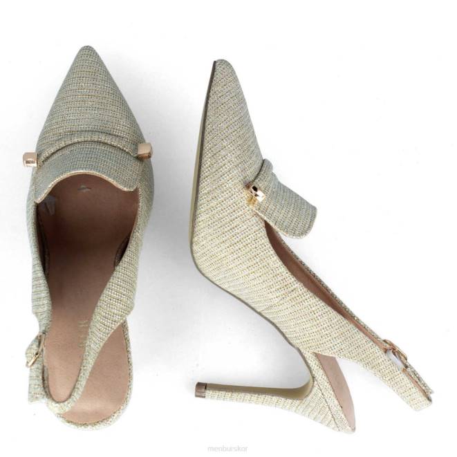 Menbur kvinnor guld venedig högklackat 608J4119