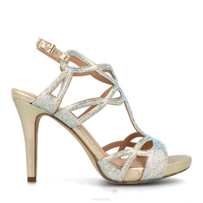 Menbur kvinnor guld vezzola högklackat 608J934