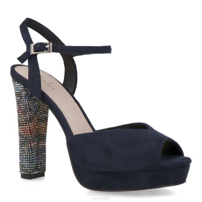 Menbur kvinnor mörkblå caselli högklackat 608J5340