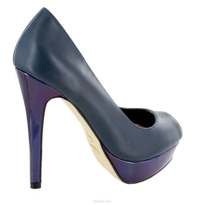 Menbur kvinnor mörkblå grotti högklackat 608J4347