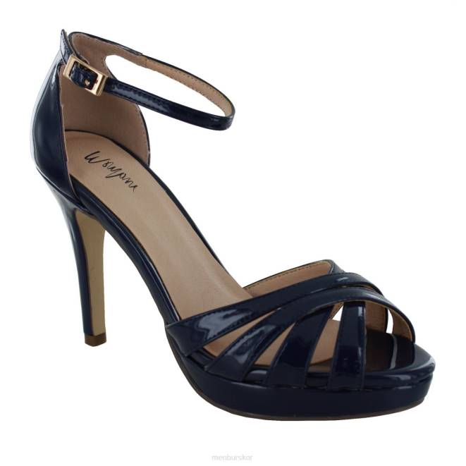 Menbur kvinnor mörkblå trapani högklackat 608J1061