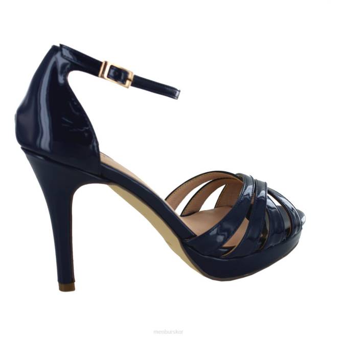 Menbur kvinnor mörkblå trapani högklackat 608J1061