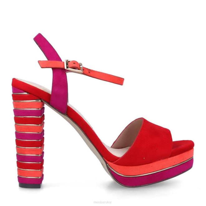 Menbur kvinnor röd caligiana högklackat 608J5376