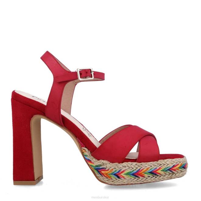 Menbur kvinnor röd faetonte högklackat 608J1544