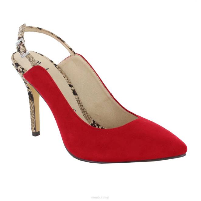Menbur kvinnor röd gizzi högklackat 608J1012