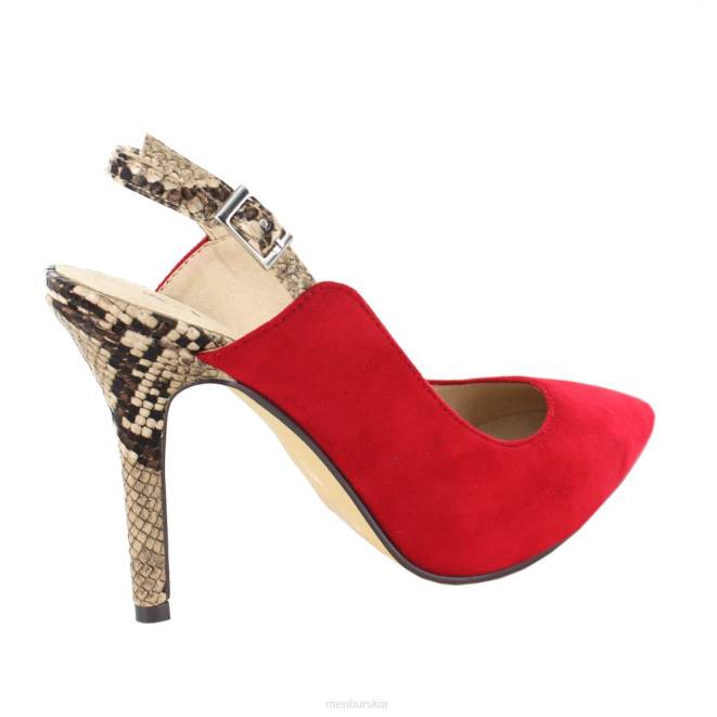 Menbur kvinnor röd gizzi högklackat 608J1012