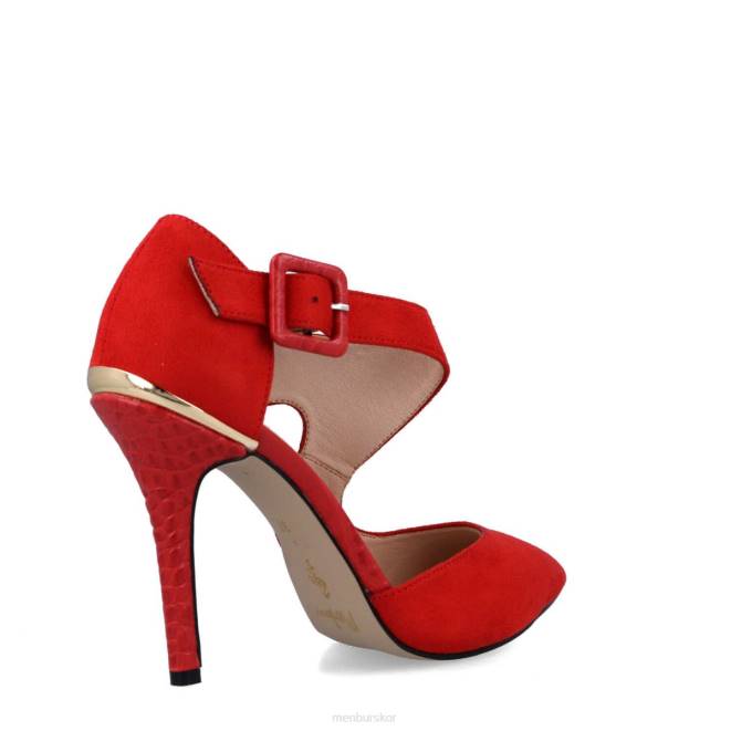 Menbur kvinnor röd kreta högklackat 608J5413